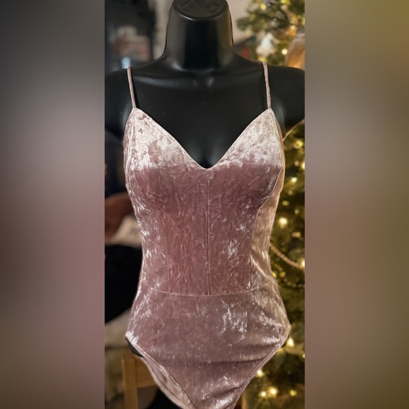 Forever 21 Blush Velvet bodysuit - Picture 2 of 7